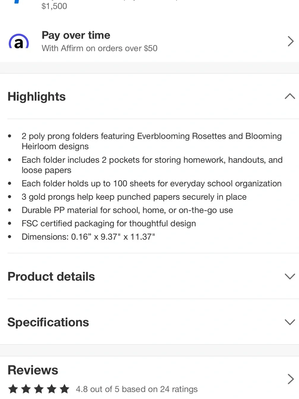 Loveshackfancy x Target folders